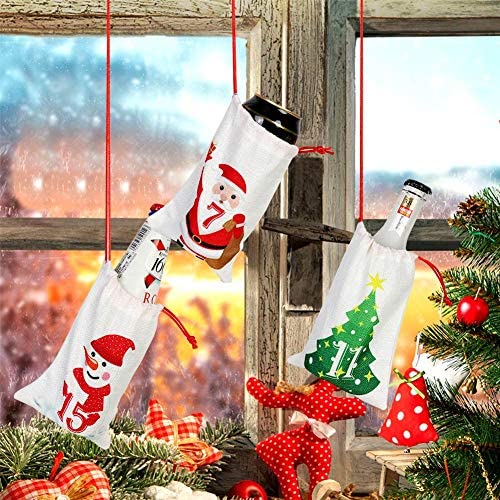 Christmas Banner Hanging Christmas Decorations Indoor Premium Reusable Christmas Bunting Paper Christmas Window Decorations Christmas Garland Father Christmas and Reindeer Christmas Decorations