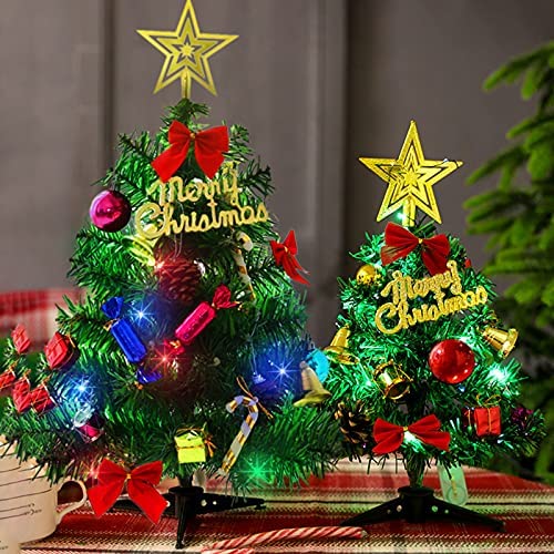 Details about   LED Artificial Small Mini Christmas Tree Tabletop Desk Xmas Decor Ornaments G7E9 