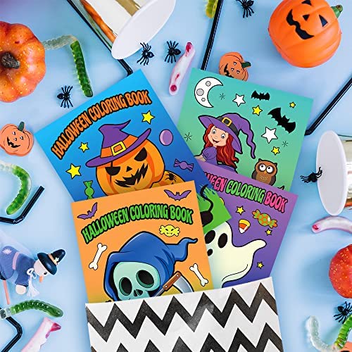 Birthday Party Supplies Fun Halloween Treats Prizes Pack of 12-5 Inches x 7 Inches Mini Booklet Favor Bag Filler Art Gift for Boys and Girls ArtCreativity Halloween Coloring Books for Kids 