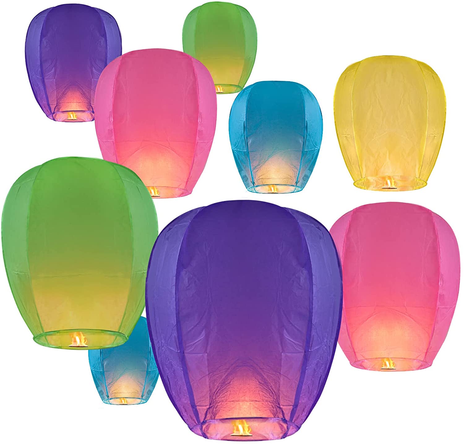 Chinese Lanterns 5, 10, 20 Packs Wedding paper wish lantern Memorial 