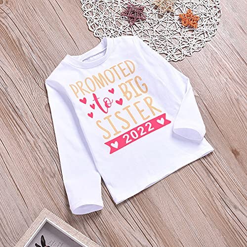 JEELLIGULAR Baby Girl Promoted to Big Sister Letter Print Clothes Outfit T-Shirt Top Blouse Shirts 