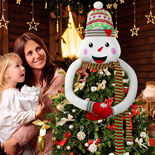 Christmas Decoration Party Favors PRETYZOOM Christmas Snowman Hugger Tree Topper for Wonderland Decoration 