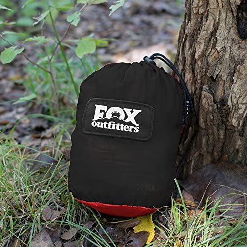 Hammock Straps & Steel Carabiners Included Lightweight Portable Nylon Parachute Hammock for Backpacking Fox Outfitters Neolite Single Camping Hammock Travel Yard Beach