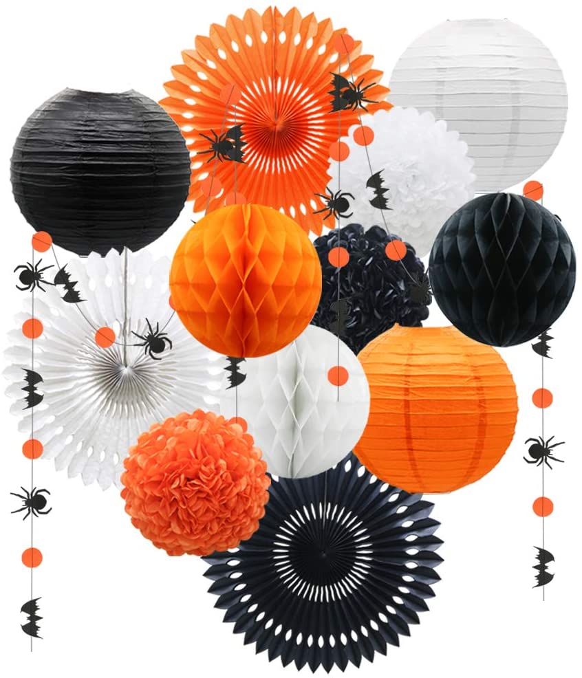 5× Hanging Honeycomb Balls Paper Lanterns Pompoms Wedding Party Decoration Decor 