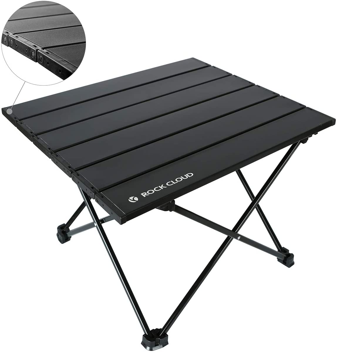 Rock Cloud Portable Camping Table Ultralight Aluminum Camp Table Folding  Beach Table for Camping Hiking Backpacking Outdoor Picnic, Black