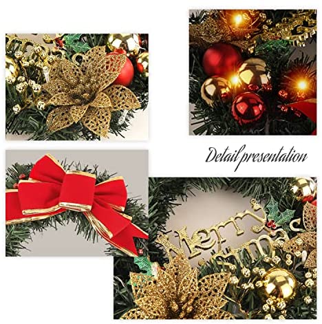 Details about   Christmas Wreath Door Wall Window Hanging Garland Ornament  Xmas Party Decors * 
