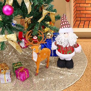 Details about   50-Inch 50Inch Round,Handmade Embroidery Sequin Christmas Tree Skirt Turquoise 