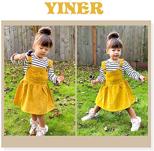 Suspender Skirt 2Pcs Fall and Winter Girl Dress Set Outfits Toddler Baby Girls Skirt Sets Striped Long Sleeve Tops 