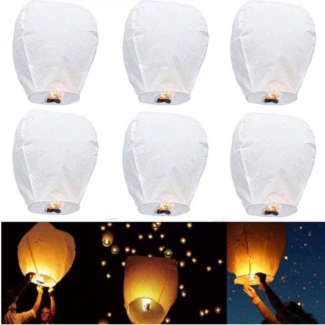 Chinese Wishing Lanterns 100 Eco Friendly Paper Sky Lanterns,20 Pcs, 新作販売