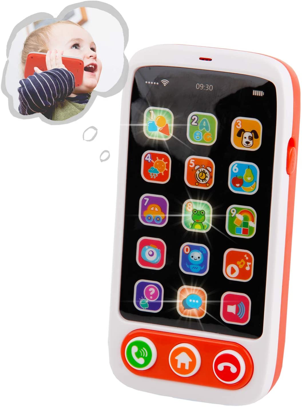 Kid Boy Girl Baby Educational Toys Music light Mobile Cell Phone Toy Gift 