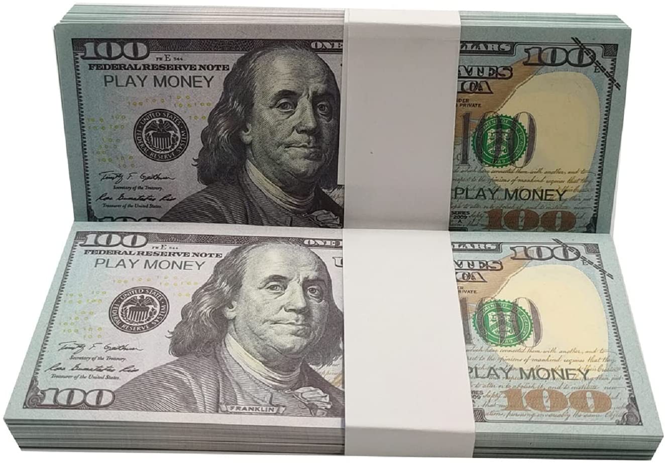 Movie Prop Money Full Print 2 Sides,Copy Play Money 140 Sets for Movies,TV,Music Videos 