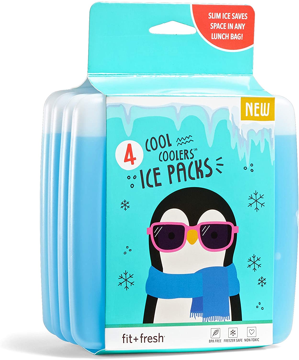 Reusable Ice Packs For Coolers Picnic Lunch Bag Travel Reusable Long Lasting 4ct 