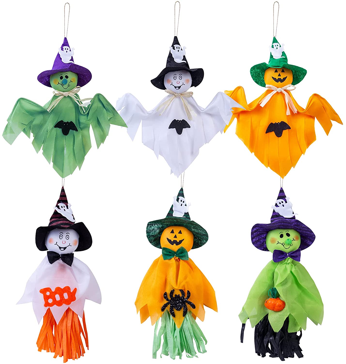 HAOYUNTE Windsock Outdoor Hanging Halloween Party Decoration Pumpkin Ghost Windsock for Lawn Garden 40 Inch 