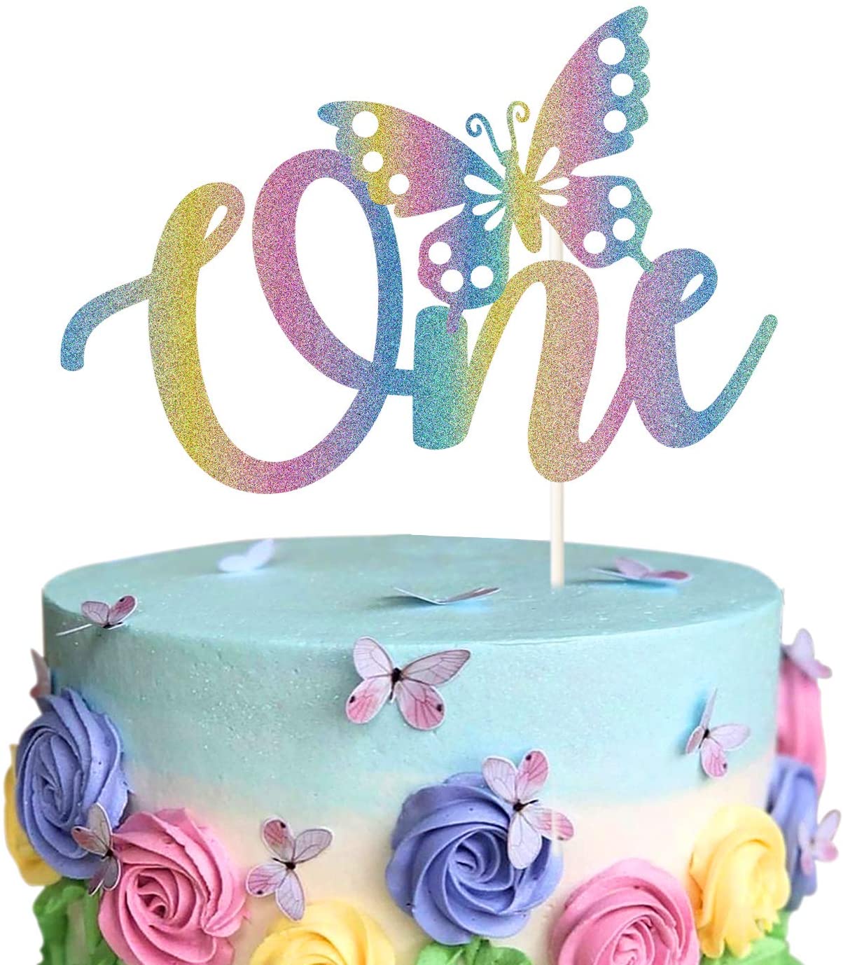 Glitter One Turkey Cake Topper • Number Cake Topper • Fall Party Decor • Thanksgiving Birthday Decor •First Birthday• Smash Cake Topper