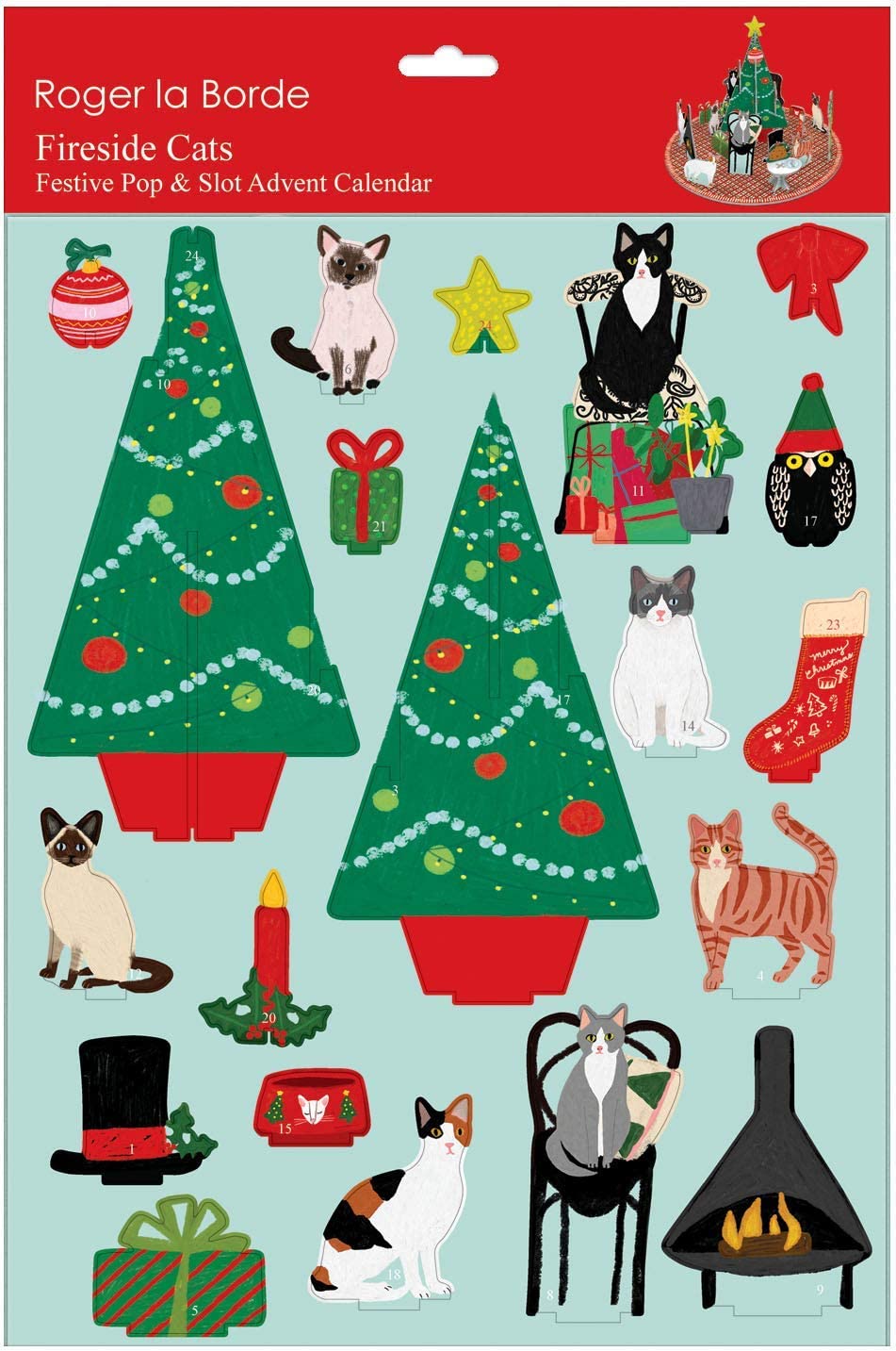 Roger La Borde Fireside Cats Festive Pop  Slot Advent Calendar –  Homefurniturelife Online Store