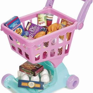 Details about   NEW Children Shopping PINK Trolley Cart Play Food Set Pretend Shop Toy XMAS GIFT 