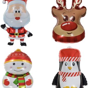 Christmas Helium Foil Balloon Santa Claus Elk Deer Snowman Bear Xmas Decor~ 