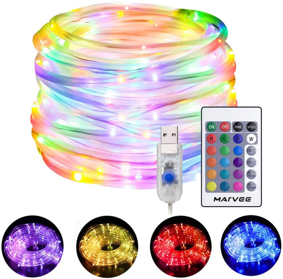 Details about   Ollny 100 LED Rope Lights 33ft 16 Colors Changing Indoor Lights USB Powered M... 
