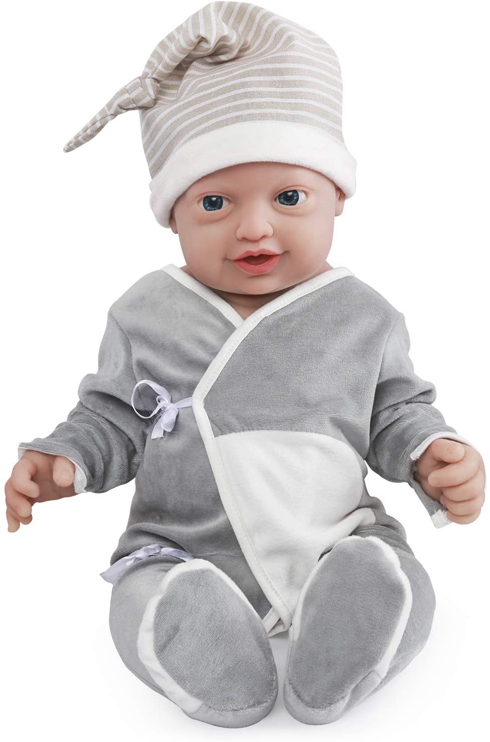 Vollence 23 inch Full Silicone Baby Dolls That Look Real,Not Vinyl Material Dolls,Real Full Body Silicone Baby Doll,Handmade Lifelike Newborn Baby Dolls Girl