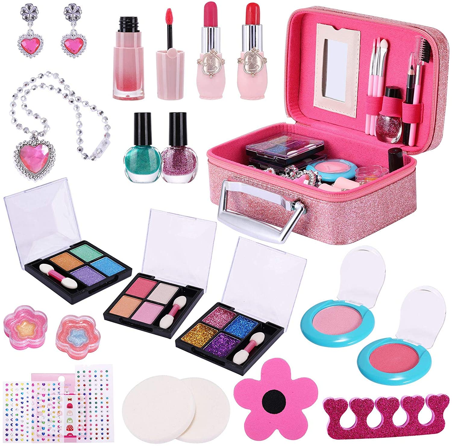 Kids Makeup Kit for Girls, 29pcs Real ...