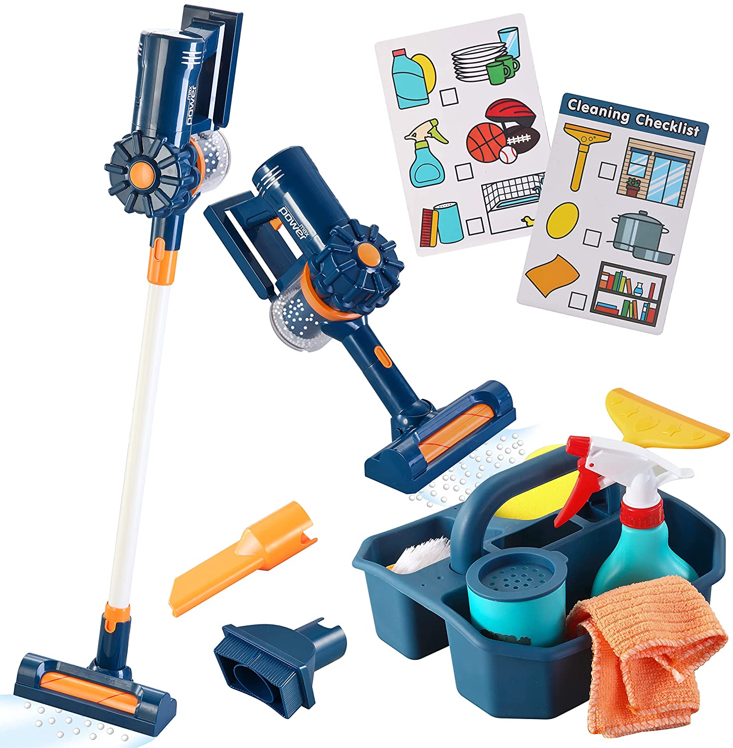 Pretend Play Kids Housekeeping Vacuum Toy Cleaning Set Including Broom JOYIN Toy Vacuum Cleaner & Robot Sweeper Toy for Toddler with Lights & Sounds Dust Pan for Boys & Girls 