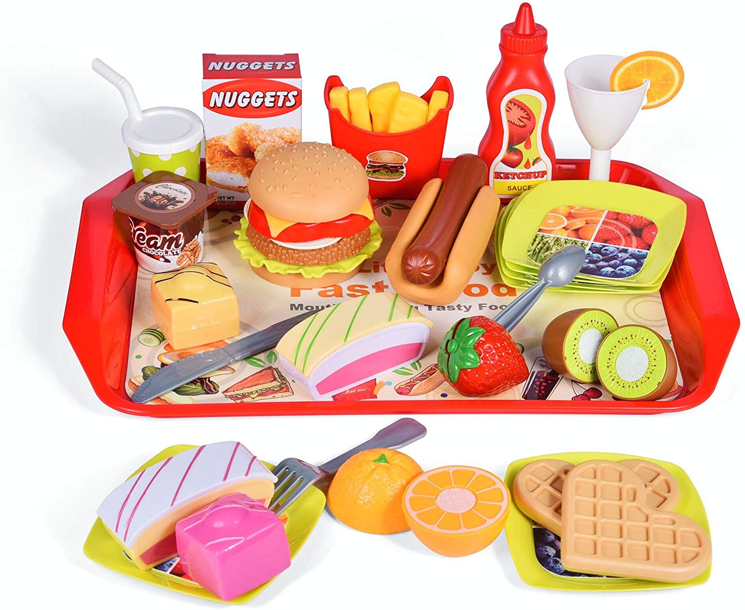 Kitchen Toys 4-11Piece Pretend Role Play Cut Fruit Kids Plastic Gift Children SW 