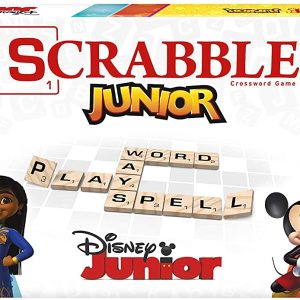 Matching and Word Game Exclusive Hasbro Gaming Scrabble Junior: Disney Junior Edition Board Game Double -Sided Game Board 