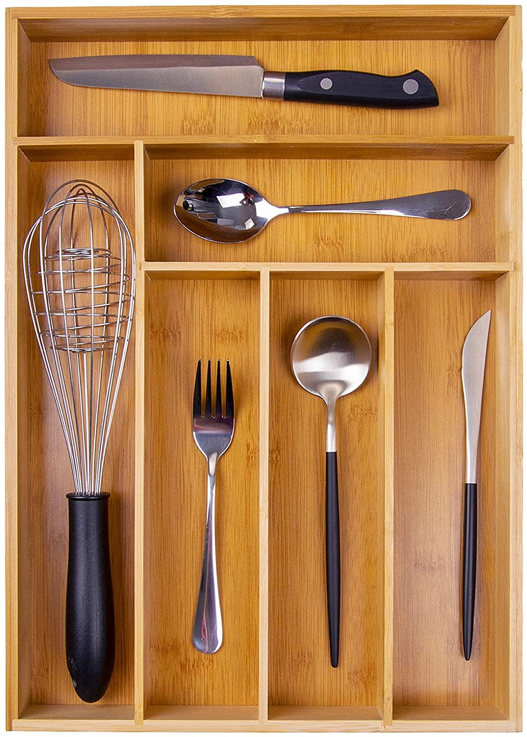 Silverware Tray Organizer Drawer Flatware Cutlery Storage Kitchen Utensil Holder 