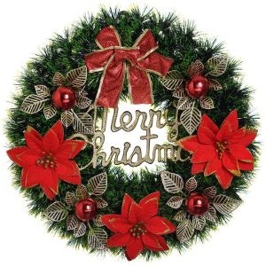 Garland Decor Wall For Xmas Party Ornaments Door Home Flower Wreath Christmas 