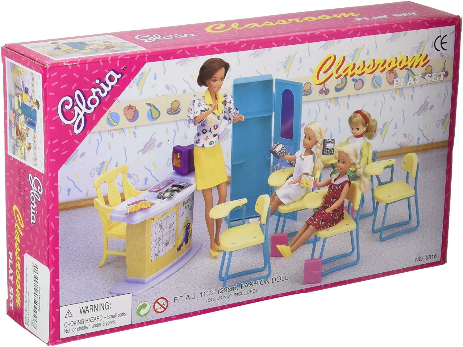 9986 PLAYSET GLORIA DOLL FURNITURE Deluxe KITCHEN W/REFRIGERATOR & Sink 