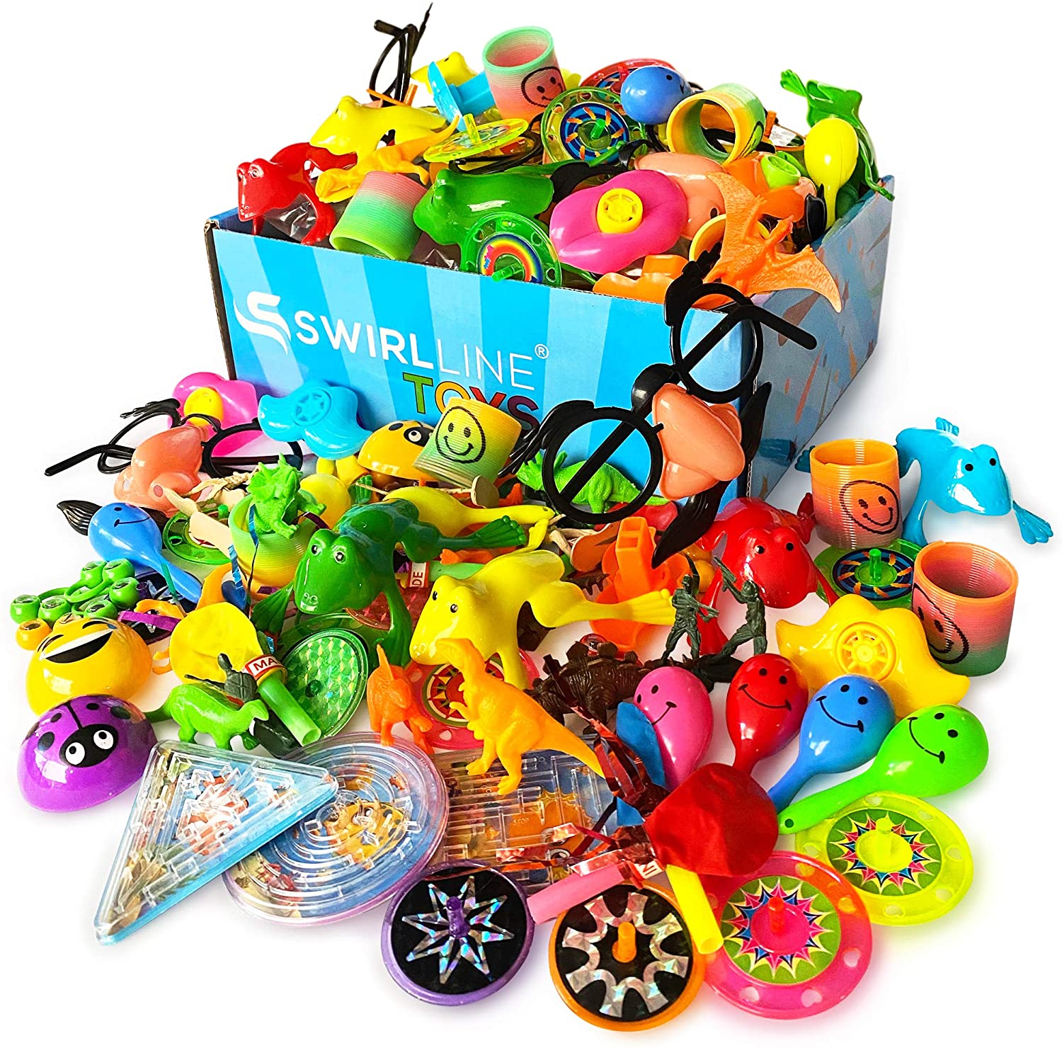 Bulk Toys Treasure Box Party Favors For Kids Pinata Fillers Birthday Party Gift Party Favor Toy Assortment 120 Pack Carnival Prizes Bulk Toys Goodie Bag Fillers Toys School Classroom Rewards 