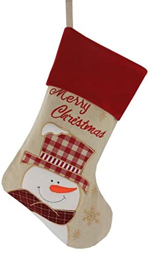 17 Classic Holiday Decoration and Gift Holder Snowman & Reindeer DEJU Christmas Stockings Set of 3 Santa