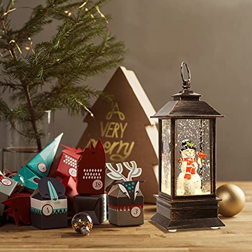 Kids Toys Table Top Decorations, Led Light Christmas Snow Globe Lanterns  with Water and Sparkling Crystal, Festival for Boys and Girls Kids.  (Snowman) – Homefurniturelife Online Store