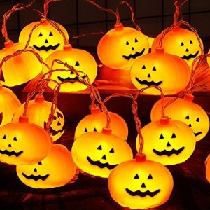 Jack O Lantern Large Pumpkin Lantern Halloween Pumpkin LED String Lights Decor 
