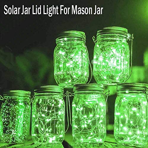 GreenLighting Solar Powered Mason Jar Decorative LED Glass Table Light 