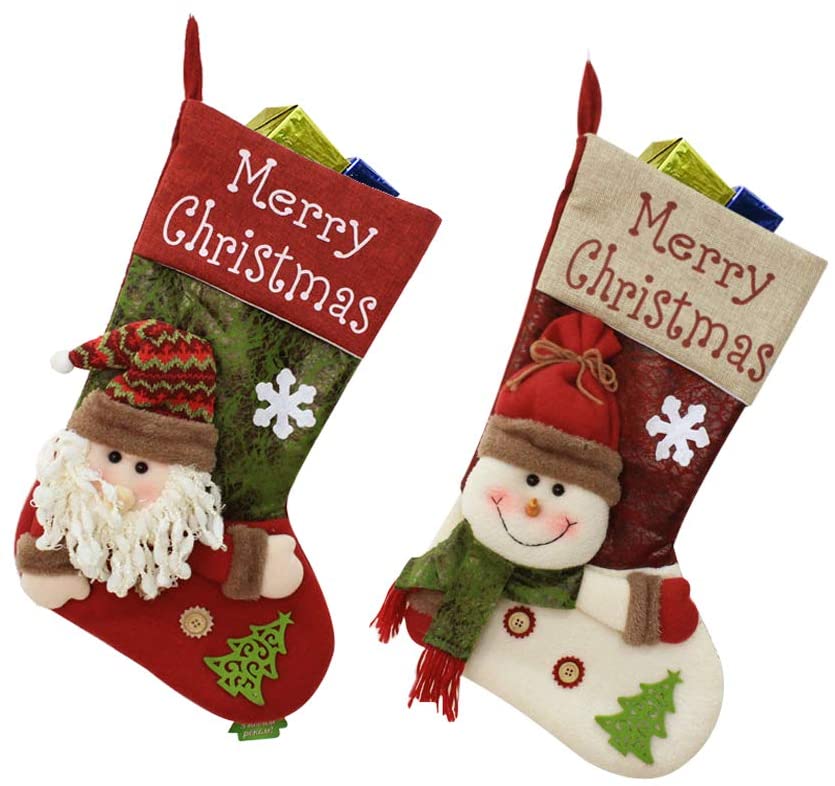 Large Santa Snowman Quality Red White Christmas Eve Xmas Day Stocking Gift 