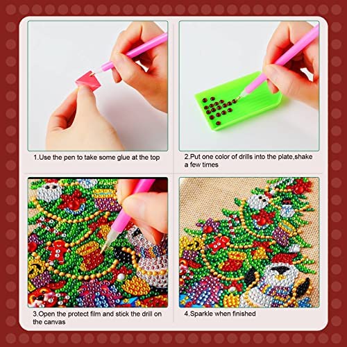 Candy DIY Point Drill Diamond Painting Christmas Candy Gift Bag for Biscuits Pack #Cr 