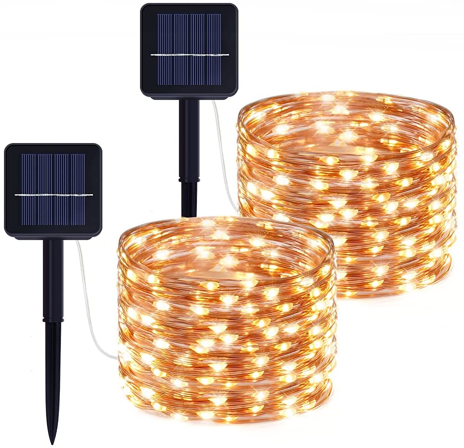 2PACK 100LEDs Solar String Fairy Lights Waterproof Wedding Christmas DIY Decor 