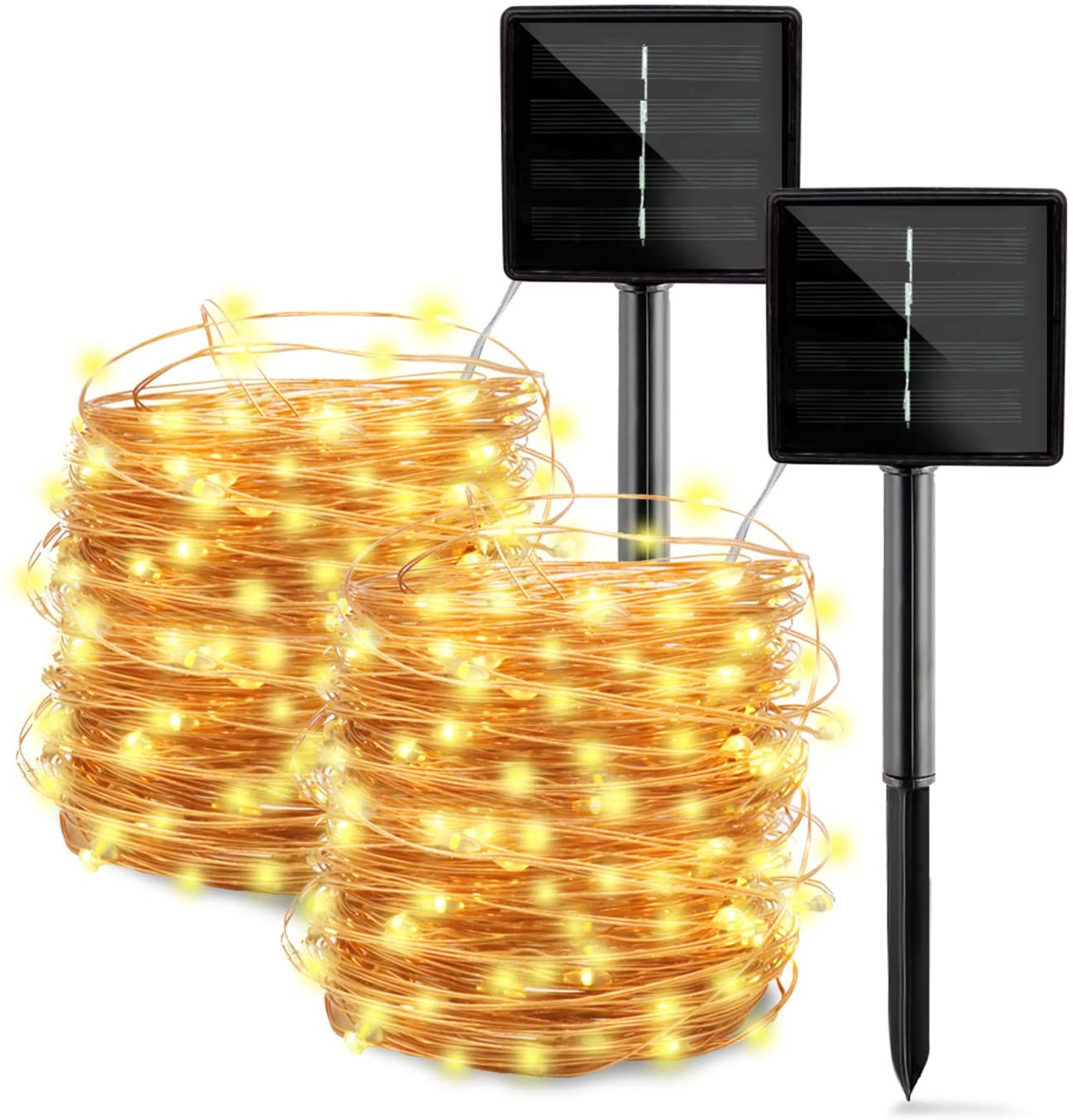 200 LED Solar Fairy String Light Copper Wire Outdoor Waterproof Garden Party Dec 