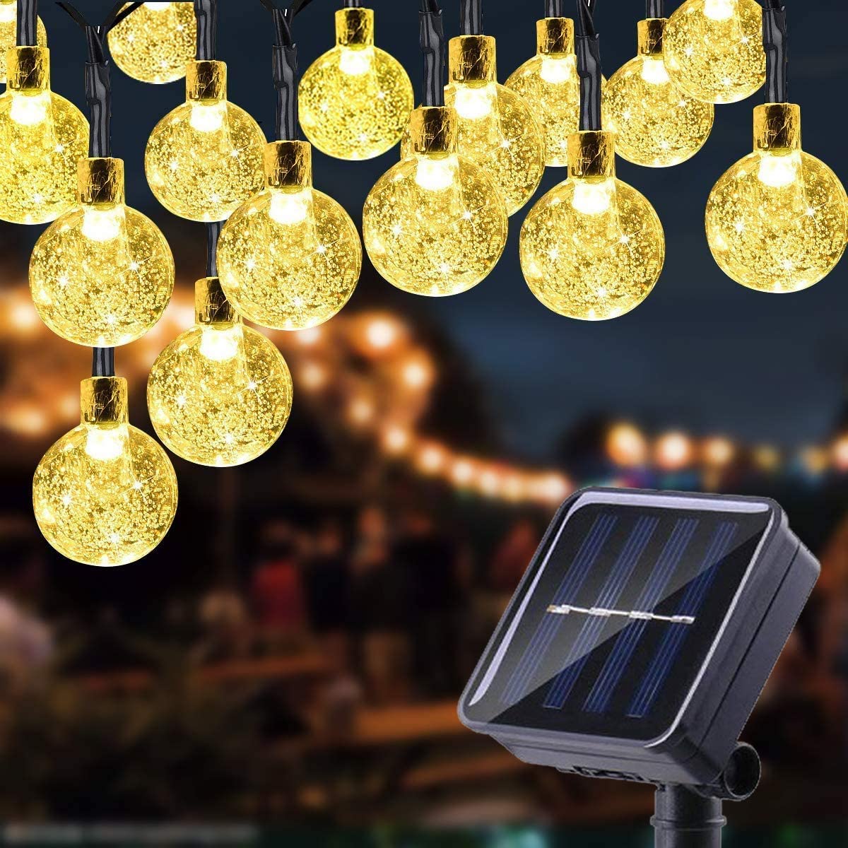 Outdoor Party Fairy String Lights Plug in 39ft 100 LED Crystal Ball Warm White 