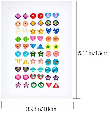 Stick on Earrings 3D Gem Stickers Glitter Sparkle Crystal Stickers Sticker Earrings for Girls Kids Children Multiple Colors & Shapes SAVITA 2000 9 Sheet 