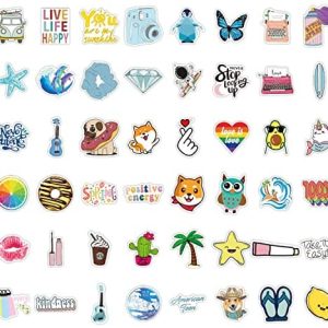 water bottle stickers 100 pcs cute hydroflask waterproof stickers vinyl aesthetic stickers vsco laptop skateboard scrapbook phone stickers for kids teens girls homefurniturelife online store
