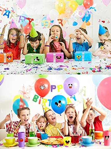 Children's Birthday Party Decorations 60 pcs Mickey PVC Stickers Mickey Birthday Party Supplies 