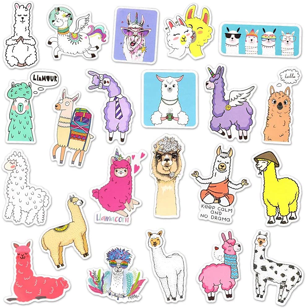 Decal Sticker for Lama Gift Bags Name Sticker Children Birthday 