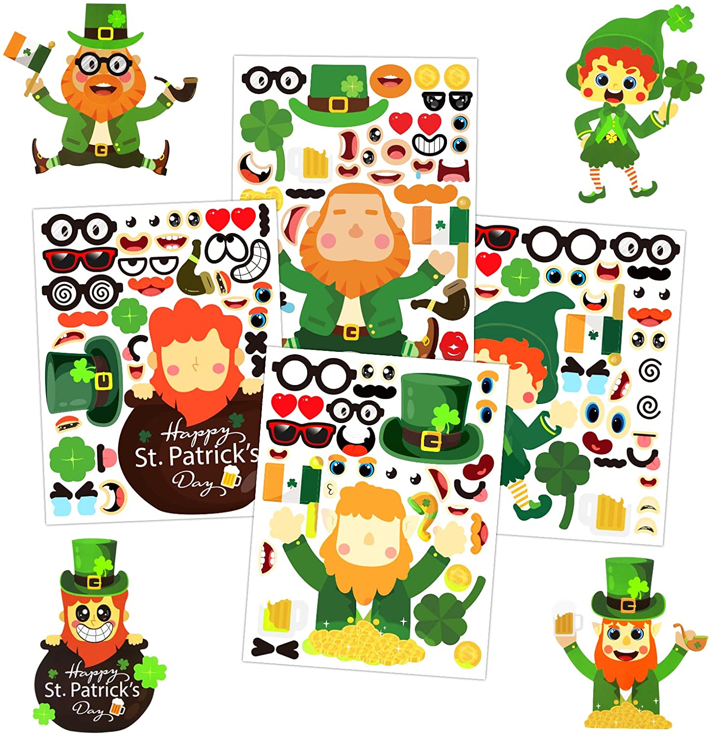 IMAGIN8 St 1 pk Patrick's Day Adhesive Face Decals 
