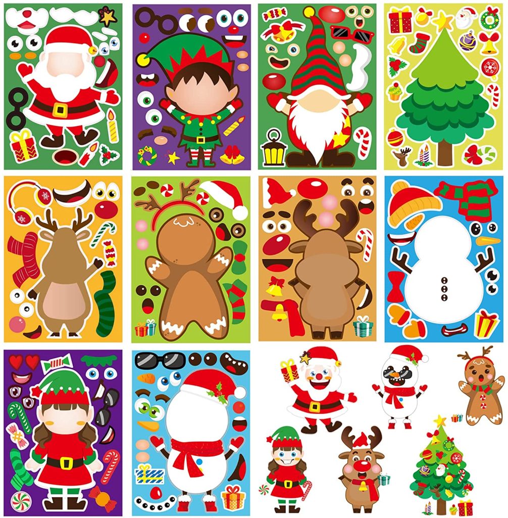 24 PCS Christmas Stickers for Kids, Christmas Party Favors for Kids ...