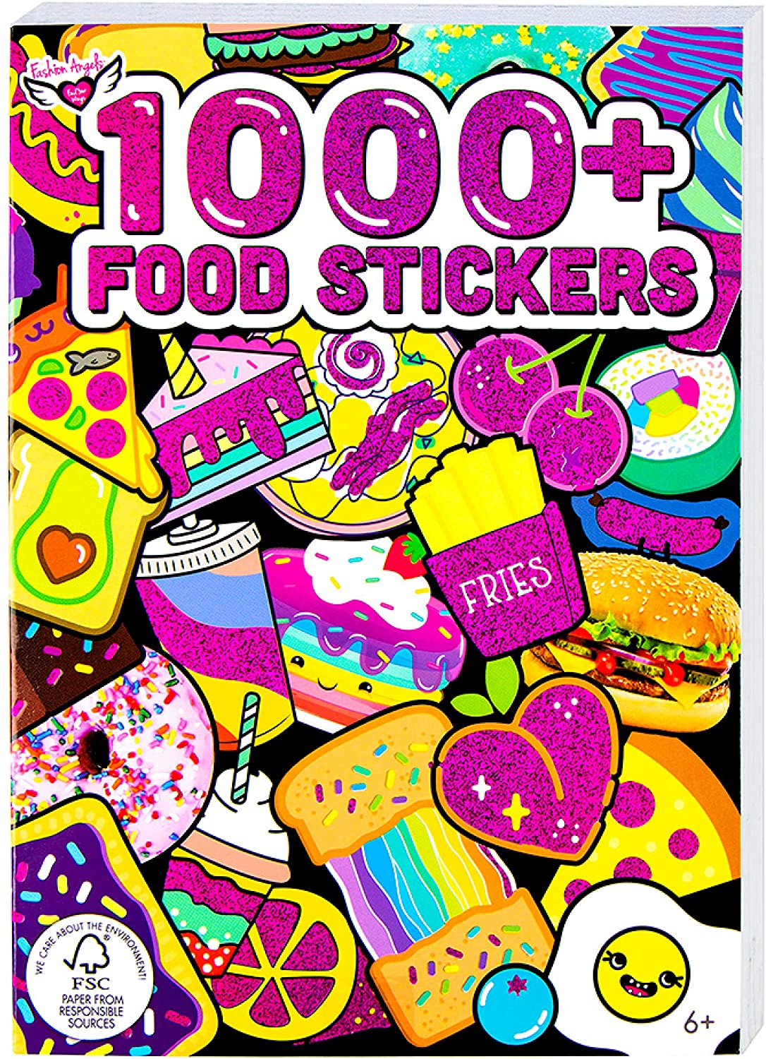 Fashion Angels 1000+ Food Stickers for Kids - Colorful & Cute Food Stickers  for Laptops, Luggages, Journals, Notebooks & Greeting Cards, 40-Page  Sticker Book for Kids Ages 6 and Up 