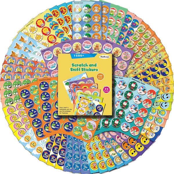 480 Scented Stickers Kids Choice Smelly Scratch n Sniff Reward Stickers 