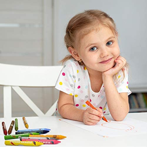 Large Crayons for Kids Ages 2-4, 48 Colors Nontoxic Crayons for