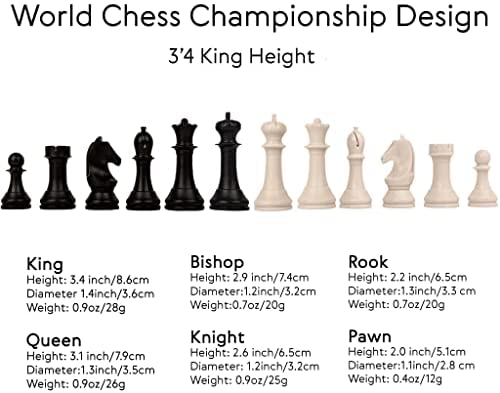 Tournament Chess Set Triple Weighted Pieces EXTRA QUEENS Mousepad Board & Clock 